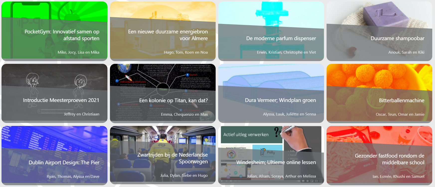 Technasium 'Meesterproefpresentaties' Technasium 'Meesterproefpresentaties'